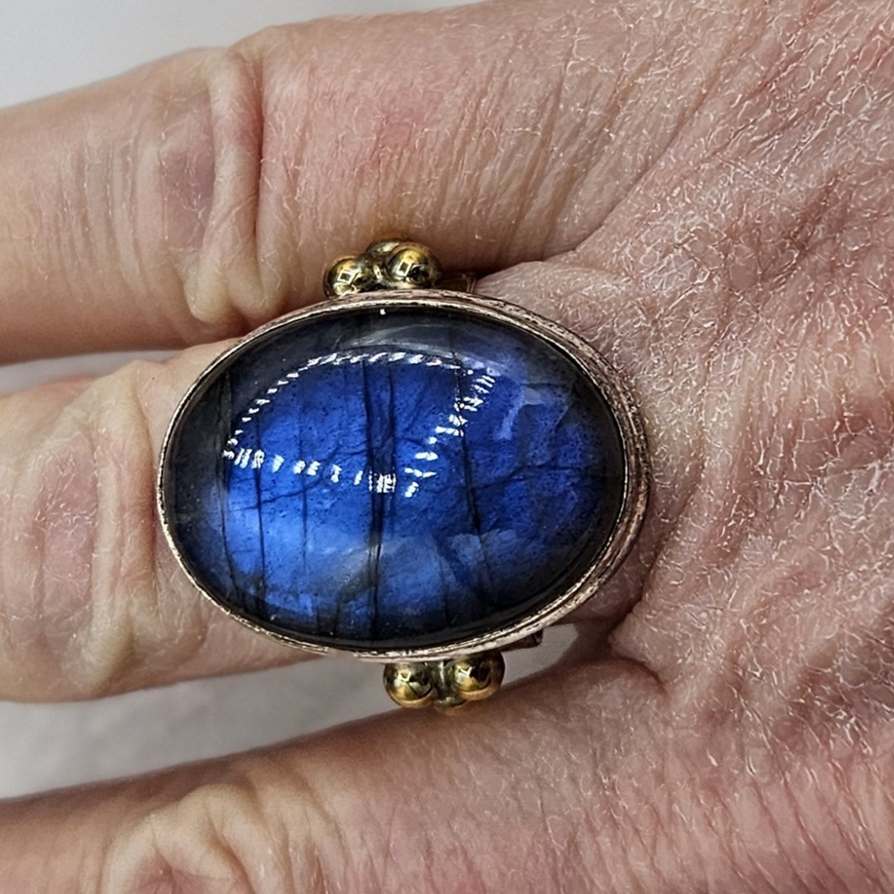 Blue LabradoriteSterling silver Ring - Picture 5 of 7